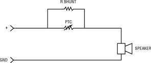 Figure 1. PPTC protection with a parallel resistor